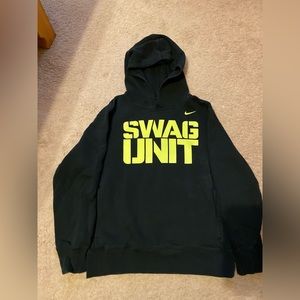 Two Nike hoodies.